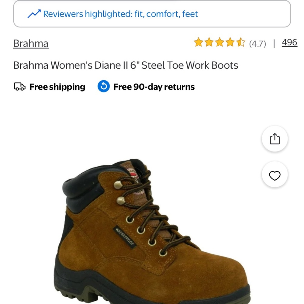 Brahma Tan Sturdy Workboots Classic For Men Or Women (Excellent Care!)